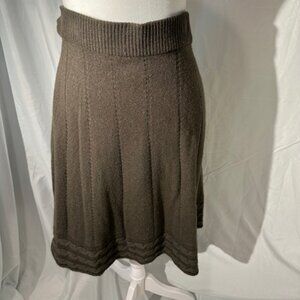 Aventura Dark Green Angora‑Blend Sweater Skirt Women’s XL Soft Knit Academia